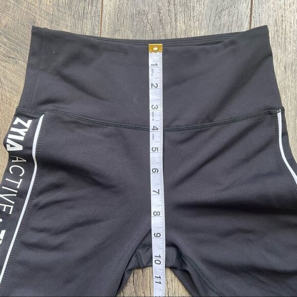 Zyia Active Striped Logo Light N Tight 7/8 Leggings Size 2 - Picture 9 of 11